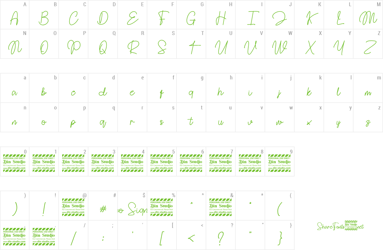 Font Handoyo Signature preview